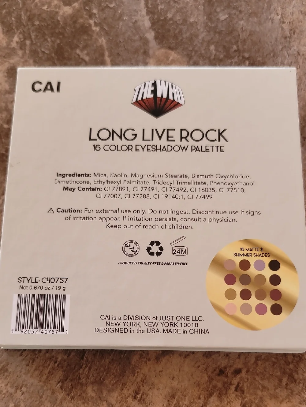 Long Live Rock 16-Color Eyeshadow Palette
